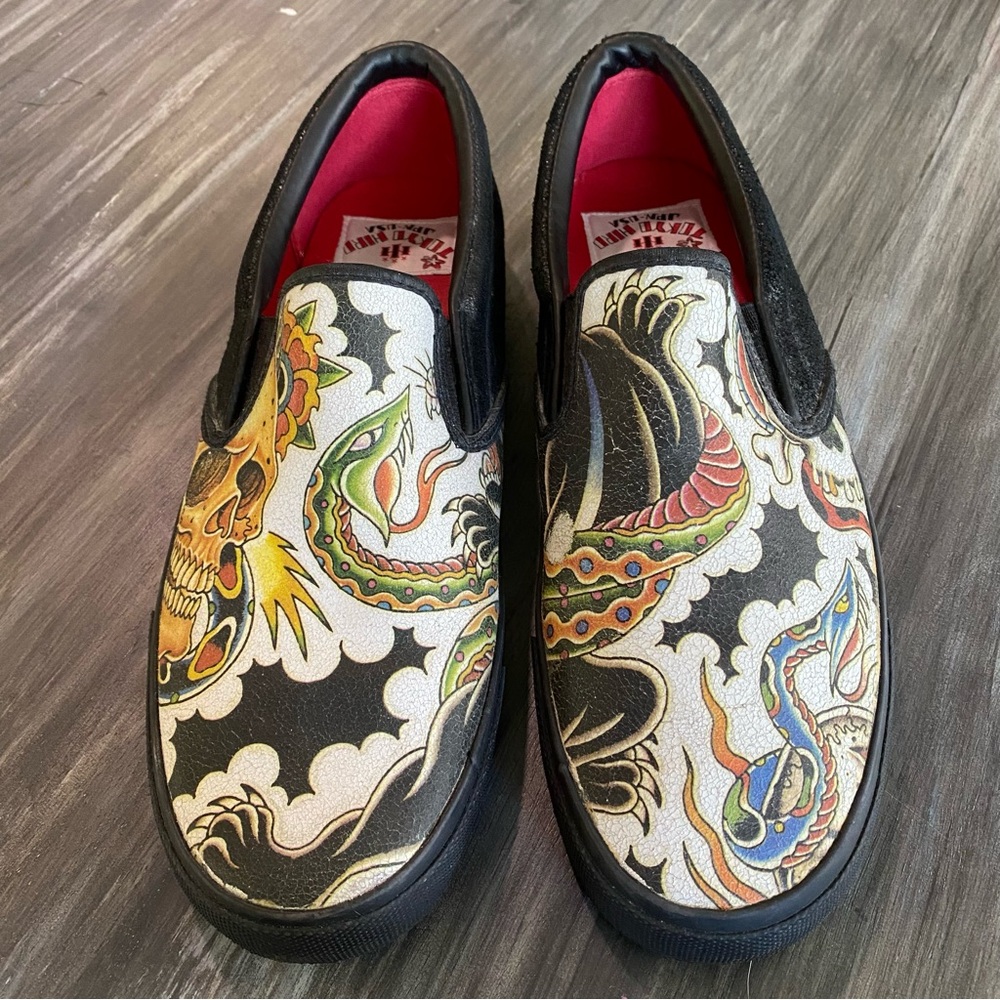 DRAVEN Tokyo Hiro Japanese Tattoo Art Skate Slip On